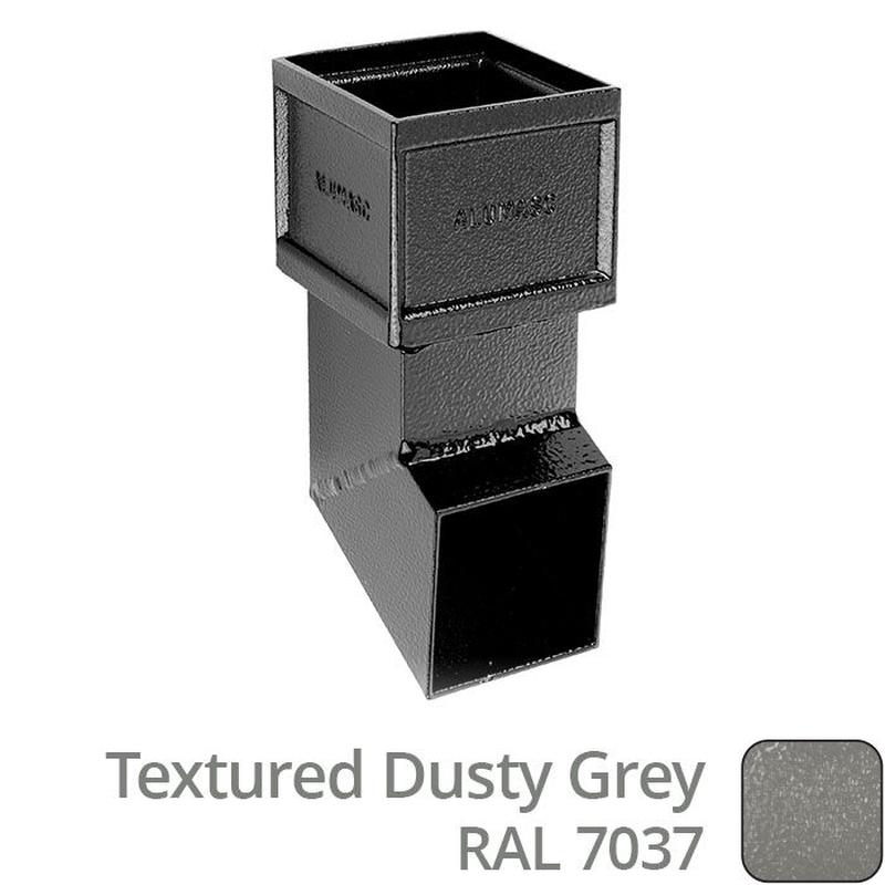 Alumasc 75 x 75mm (3"x3") Cast Aluminium Shoe Non-Eared - Textured 7037 Dusty Grey