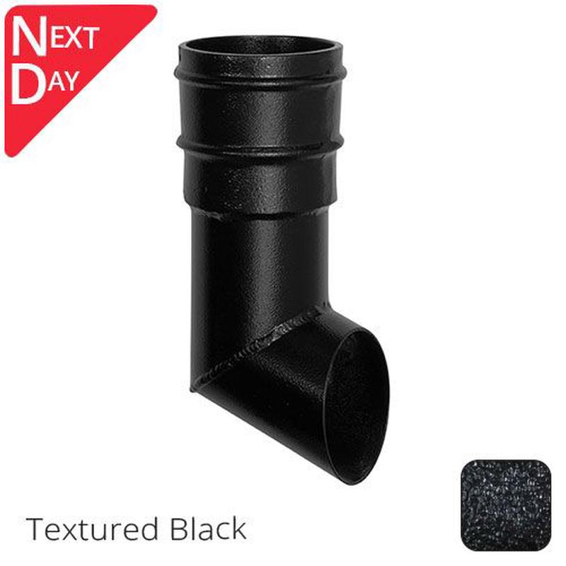 Alumasc 76mm (3") Cast Aluminium Downpipe Non-Eared Shoe - Textured Black