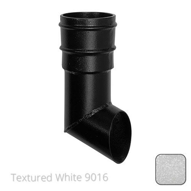 Alumasc 76mm (3") Cast Aluminium Downpipe Non-Eared Shoe - Textured Traffic White RAL 9016