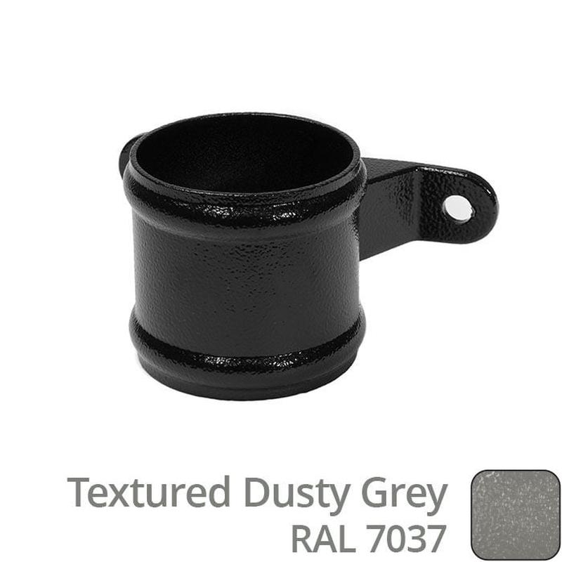 Alumasc 76mm (3") Cast Aluminium Loose Socket with Ears - Textured Dusty Grey RAL 7037