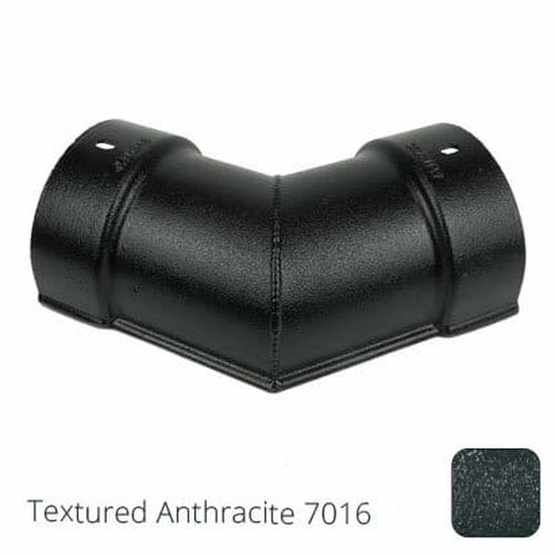 ARP 115x75mm (4.5"x3") Beaded Deep Run Cast Aluminium 135 degree Combined Gutter Angle - Textured Anthracite Grey RAL 7016