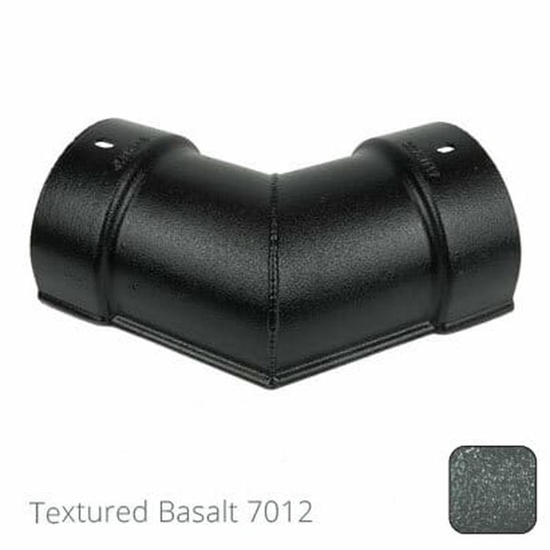 ARP 115x75mm (4.5"x3") Beaded Deep Run Cast Aluminium 135 degree Combined Gutter Angle - Textured Basalt Grey RAL 7012