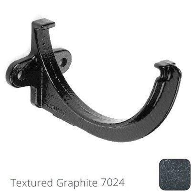 ARP 115x75mm (4.5"x3") Beaded Deep Run Cast Aluminium Gutter Fascia Bracket - Textured Graphite Grey RAL 7024