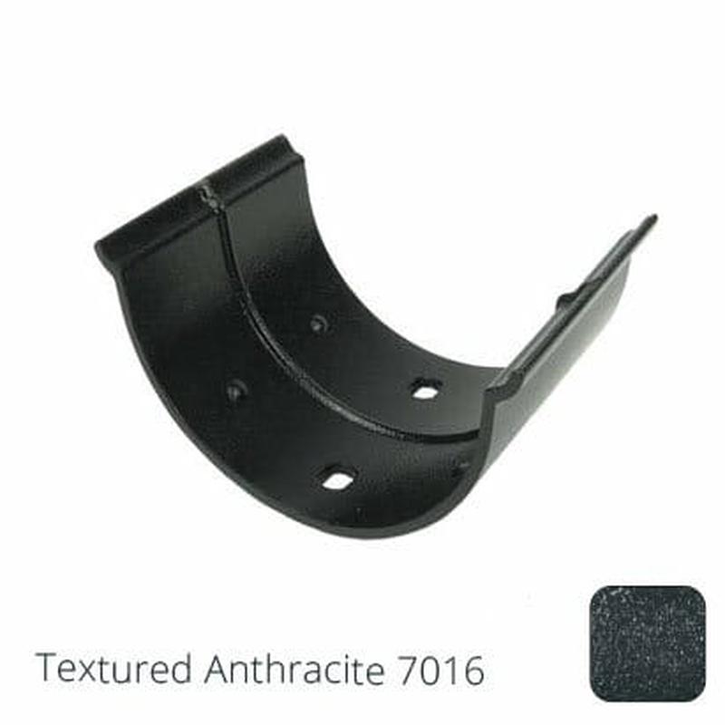 ARP 115x75mm (4.5"x3") Beaded Deep Run Cast Aluminium Gutter Union - Textured Anthracite Grey RAL 7016