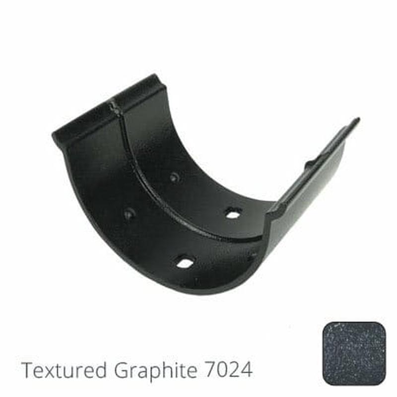 ARP 115x75mm (4.5"x3") Beaded Deep Run Cast Aluminium Gutter Union - Textured Graphite Grey RAL 7024