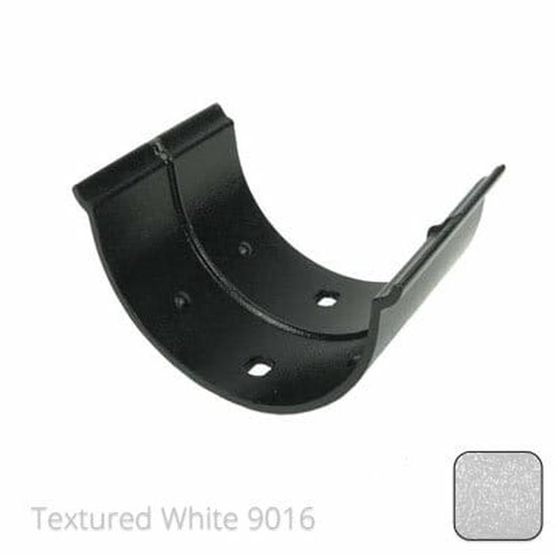 ARP 115x75mm (4.5"x3") Beaded Deep Run Cast Aluminium Gutter Union - Textured Traffic White RAL 9016