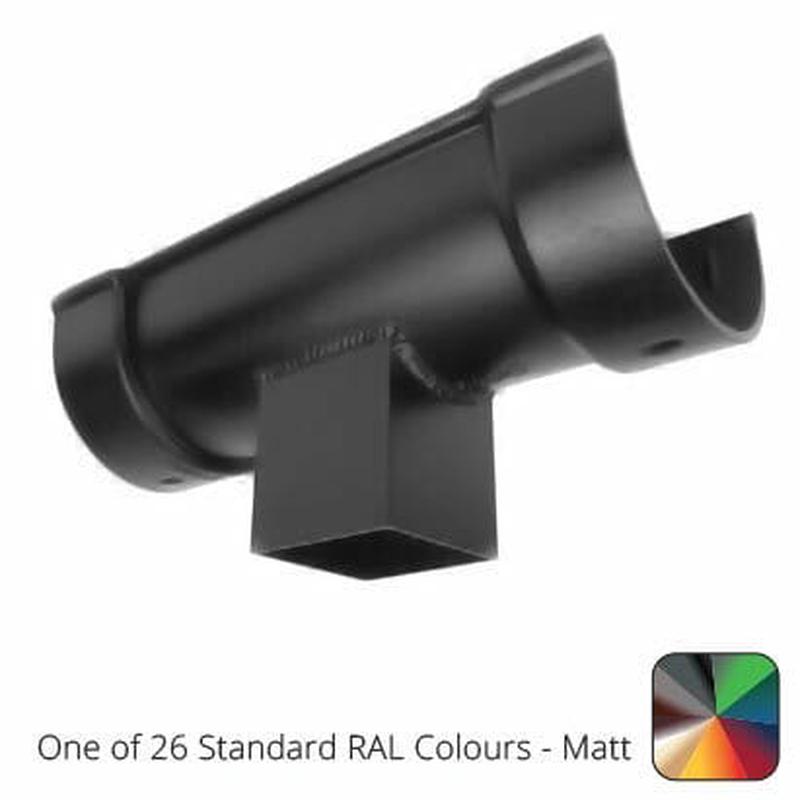 ARP 115x75mm (4.5"x3") Beaded Deep Runs Cast Aluminium Double Socket Running Outlet with 75x75mm square outlet pipe - One of 26 Standard Matt RAL colours TBC