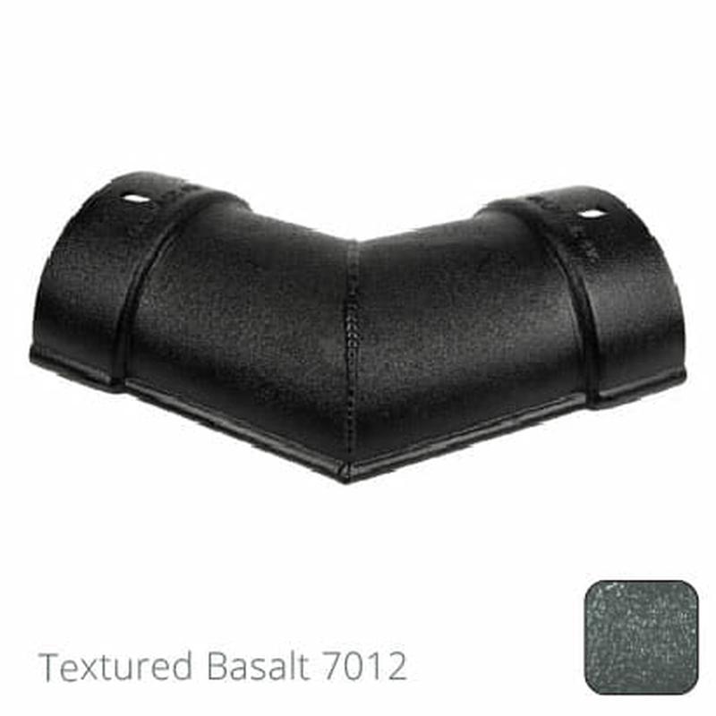 Alumasc 115mm (4.5") Beaded Half Round Cast Aluminium 135 degree Combined Gutter Angle - Textured Basalt Grey RAL 7012