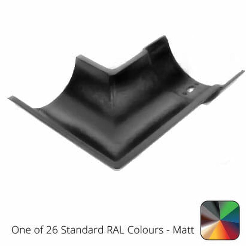 Alumasc 115mm (4.5") Beaded Half Round Cast Aluminium 135 degree Internal Gutter Angle - One of 26 Standard Matt RAL colours TBC