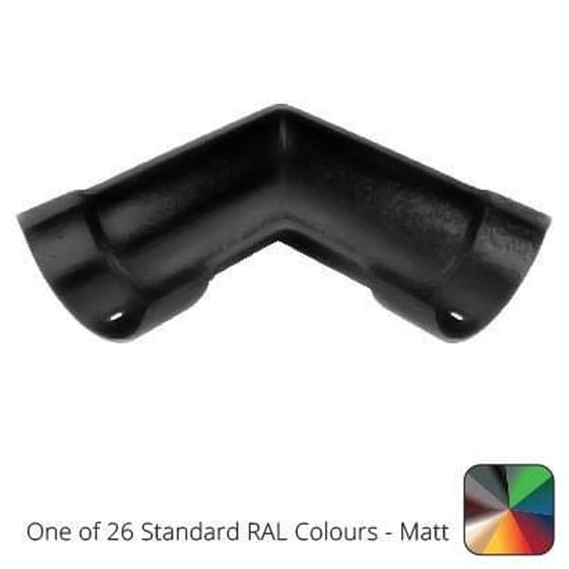 Alumasc 115mm (4.5") Beaded Half Round Cast Aluminium 90 degree Combined Gutter Angle - One of 26 Standard Matt RAL colours TBC
