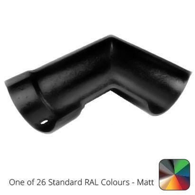 Alumasc 115mm (4.5") Beaded Half Round Cast Aluminium 90 degree Internal Gutter Angle - One of 26 Standard Matt RAL colours TBC