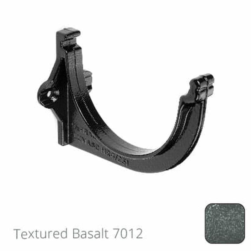 Alumasc 115mm (4.5") Beaded Half Round Cast Aluminium Gutter Fascia Bracket - Textured Basalt Grey RAL 7012