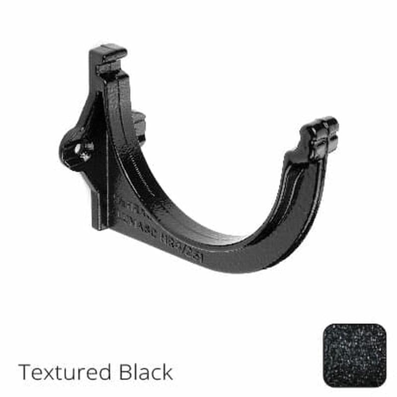 Alumasc 115mm (4.5") Beaded Half Round Cast Aluminium Gutter Fascia Bracket - Textured Black