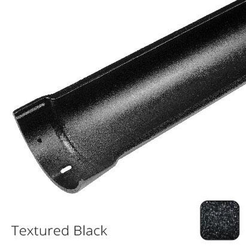 Alumasc 115mm (4.5") Beaded Half Round Cast Aluminium Gutter Length - 1.83m - Textured Black