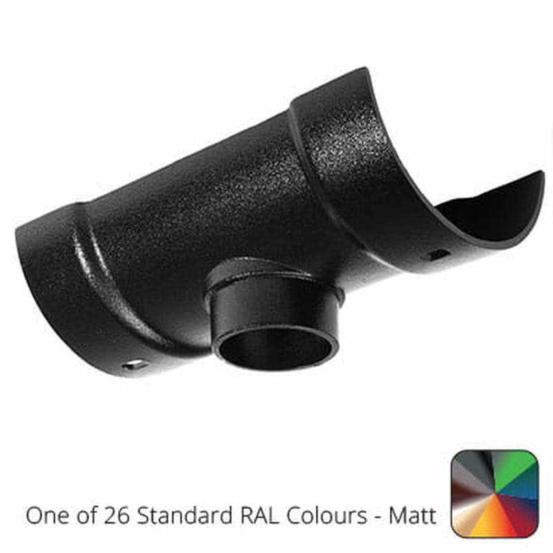 Alumasc 150mm (6")Half Round Cast Aluminium 76mm Gutter Outlet - One of 26 Standard Matt RAL colours TBC