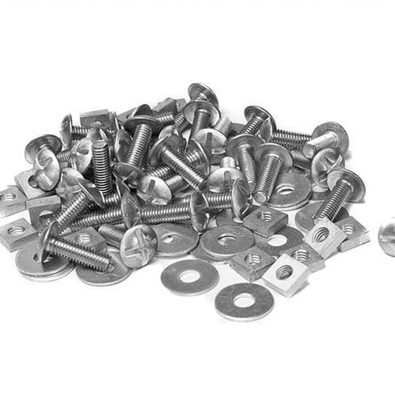 Alumasc M6 x 20mm aluminium nut, bolt & washer for jointing aluminium gutter & fittings - used in conjunction with silicone sealant