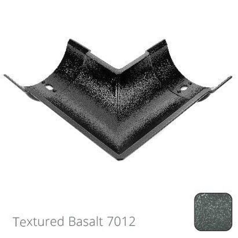 ARP 115x75mm (4.5"x3") Beaded Deep Run Cast Aluminium 90 degree Combined Gutter Angle - Textured Basalt Grey RAL 7012