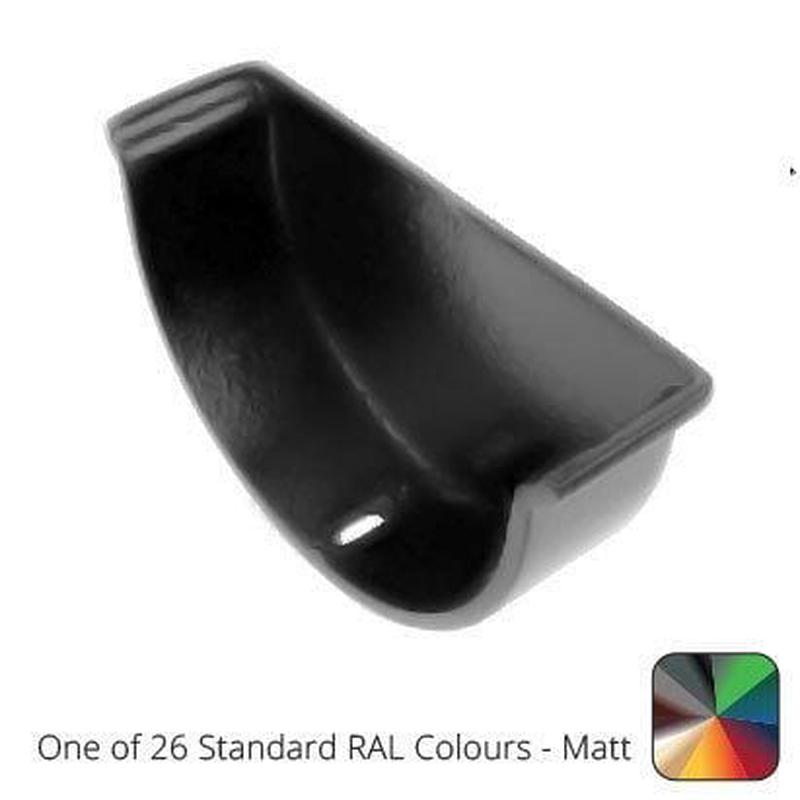 ARP 115x75mm (4.5"x3") Beaded Deep Run Cast Aluminium Gutter Stop-end - Internal - One of 26 Standard Matt RAL colours TBC