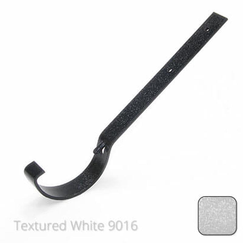 Alumasc 125mm (5") Half Round Cast Aluminium Gutter Top Fix Rafter Bracket - Textured Traffic White RAL 9016