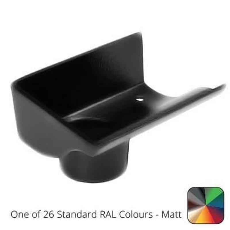 Alumasc 125mm (5") Victorian Ogee Cast Aluminium 76mm Left Hand Stop End Outlet - One of 26 Standard Matt RAL colours TBC