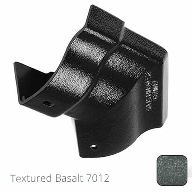 Alumasc 125mm (5") Victorian Ogee Cast Aluminium Gutter 135 External Angle - Textured Basalt Grey RAL 7012