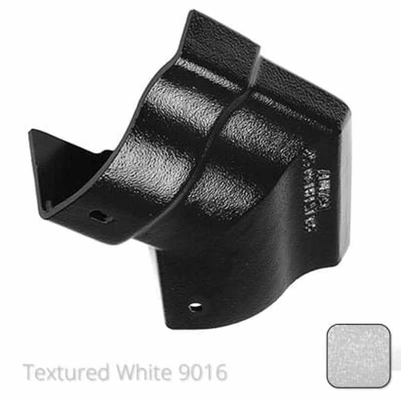 Alumasc 125mm (5") Victorian Ogee Cast Aluminium Gutter 135 External Angle - Textured Traffic White RAL 9016