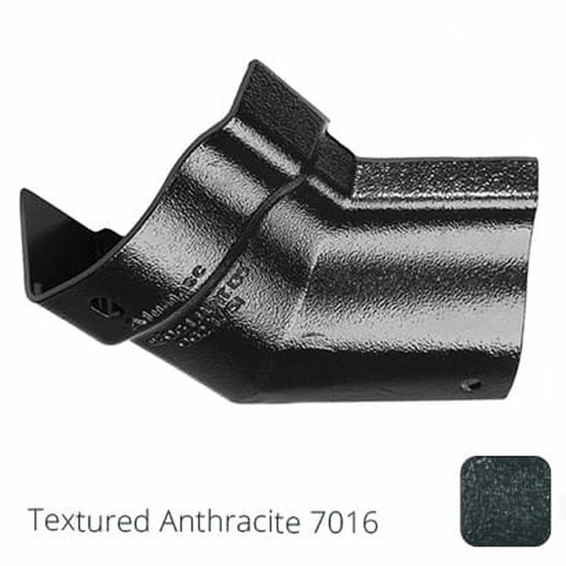Alumasc 125mm (5") Victorian Ogee Cast Aluminium Gutter 135 Internal Angle - Textured Anthracite Grey RAL 7016