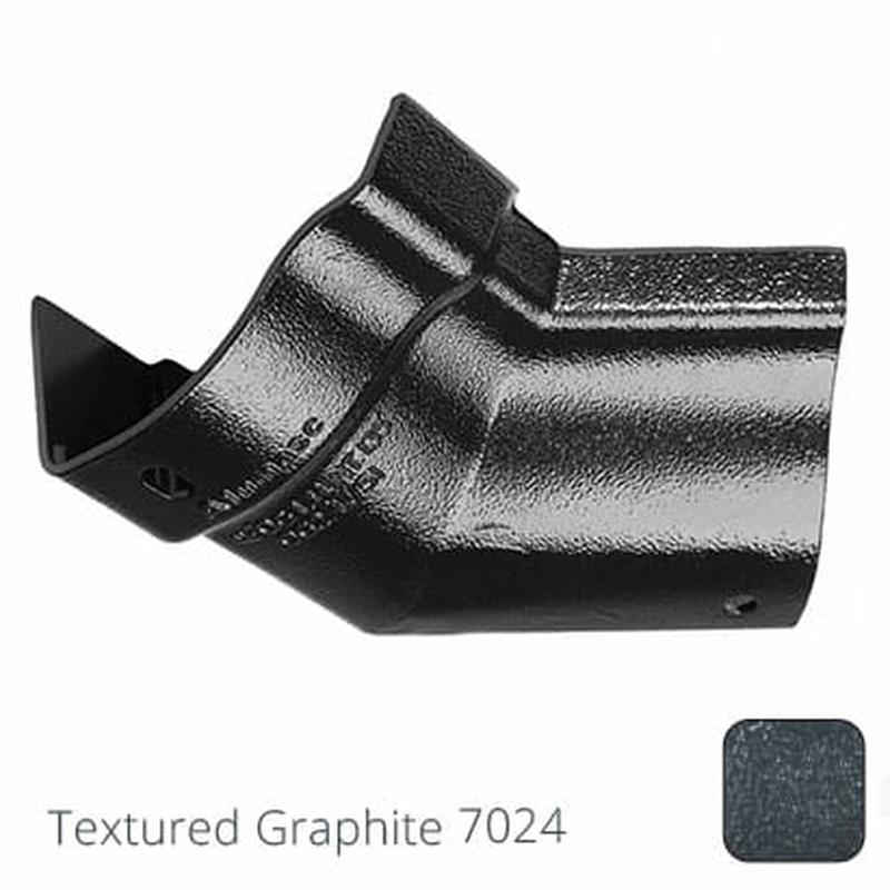 Alumasc 125mm (5") Victorian Ogee Cast Aluminium Gutter 135 Internal Angle - Textured Graphite Grey RAL 7024