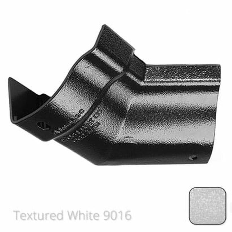 Alumasc 125mm (5") Victorian Ogee Cast Aluminium Gutter 135 Internal Angle - Textured Traffic White RAL 9016