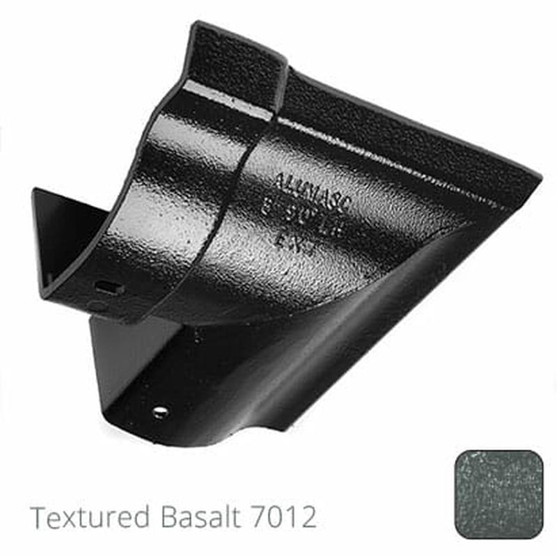 Alumasc 125mm (5") Victorian Ogee Cast Aluminium Gutter 90 External Angle - Textured Basalt Grey RAL 7012