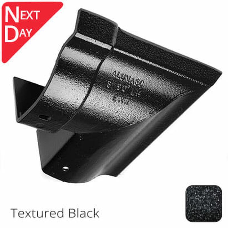 Alumasc 125mm (5") Victorian Ogee Cast Aluminium Gutter 90 External Angle - Textured Black