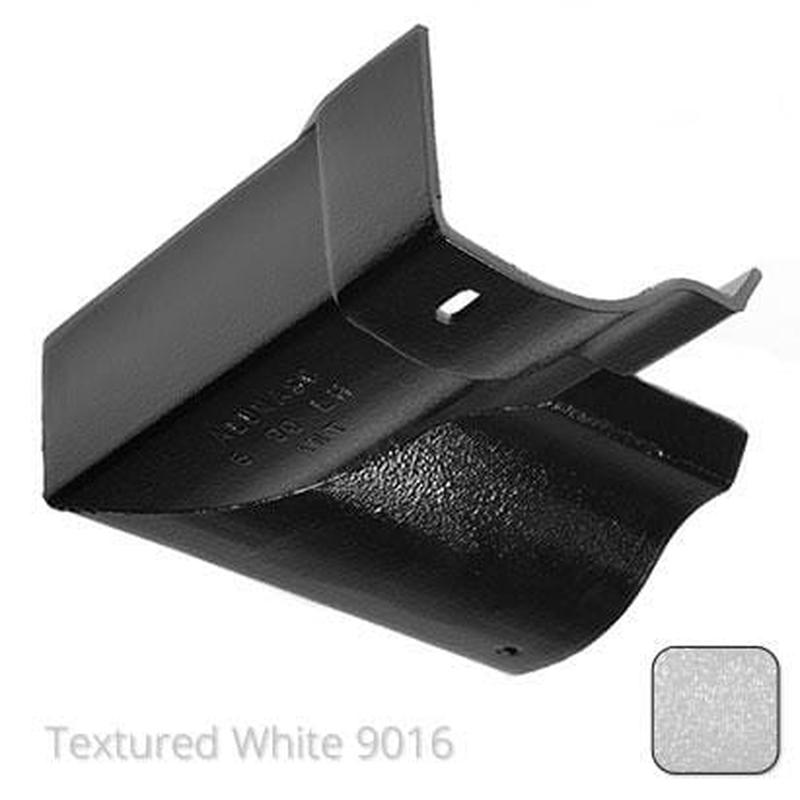 Alumasc 125mm (5") Victorian Ogee Cast Aluminium Gutter 90 Internal Angle - Textured Traffic White RAL 9016