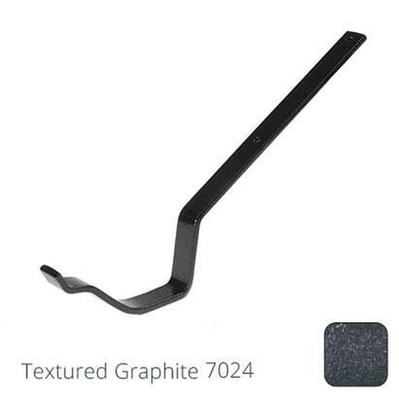 Alumasc 125mm (5") Victorian Ogee Cast Aluminium Gutter Top Fix Rafter Bracket - Textured Graphite Grey RAL 7024