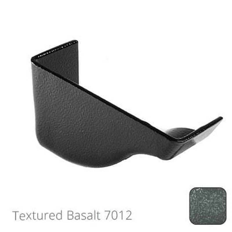 Alumasc 125mm (5") Victorian Ogee Cast Aluminium Internal Left Hand Stop End - Textured Basalt Grey RAL 7012