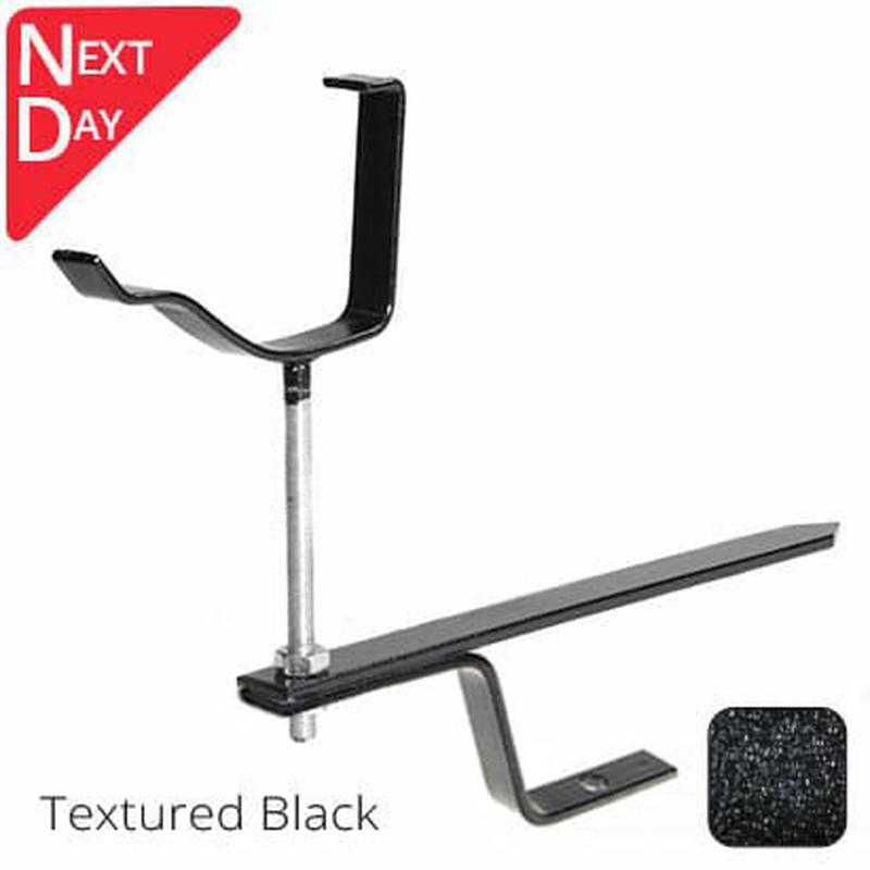 Alumasc 125mm (5") Victorian Ogee Cast Aluminium Rise & Fall Gutter Bracket - Textured Black