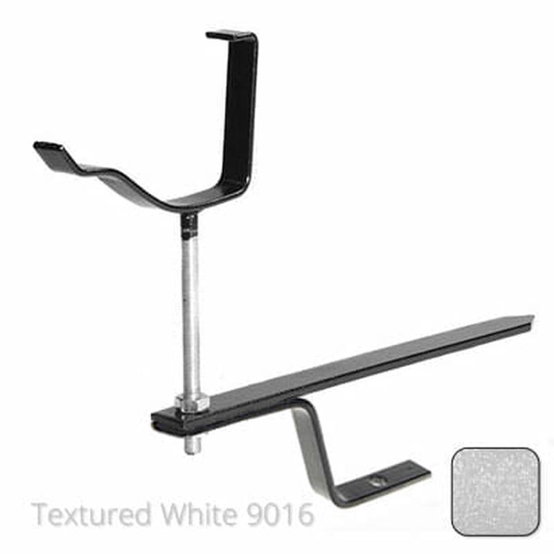 Alumasc 125mm (5") Victorian Ogee Cast Aluminium Rise & Fall Gutter Bracket - Textured Traffic White RAL 9016