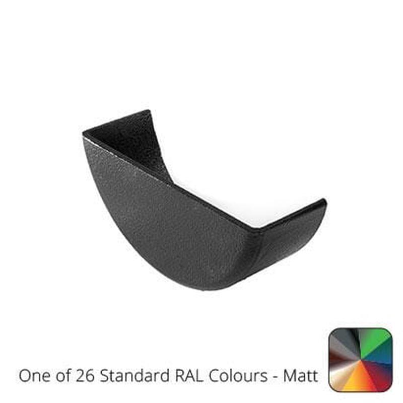Alumasc 150mm (6")Half Round Cast Aluminium Internal Stop End - One of 26 Standard Matt RAL colours TBC