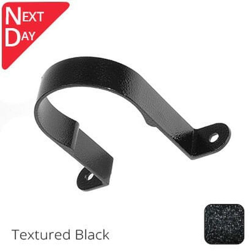 Alumasc 100mm (4") Aluminium Downpipe Clip - Textured Black