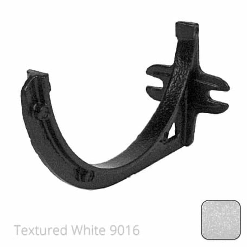 Alumasc 125mm (5") Half Round Cast Aluminium Gutter Fascia Bracket - Textured Traffic White RAL 9016