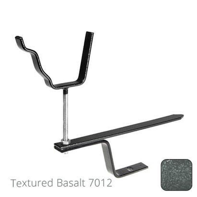 Alumasc 125x100 (5"x 4") Moulded Ogee Aluminium Rise & Fall Bracket - Textured Basalt Grey RAL 7012