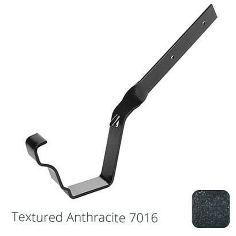 Alumasc 125x100 (5"x 4") Moulded Ogee Aluminium Side Fix Rafter Bracket - Textured Anthracite Grey RAL 7016