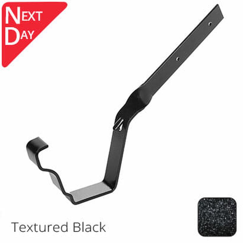 Alumasc 125x100 (5"x 4") Moulded Ogee Aluminium Side Fix Rafter Bracket - Textured Black