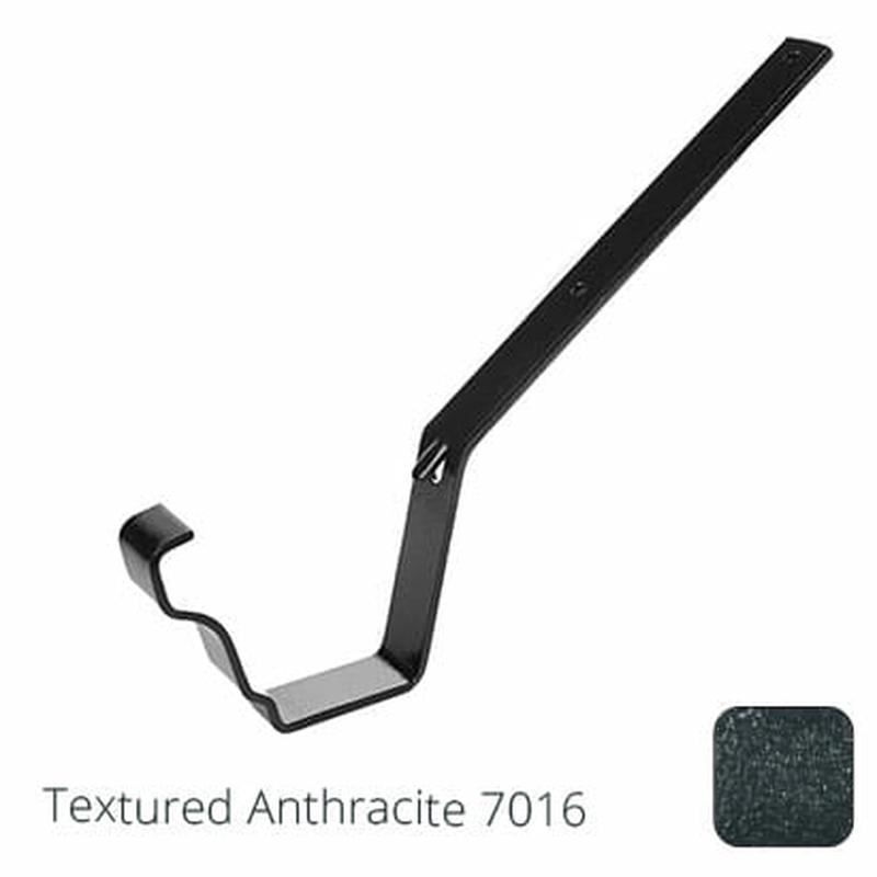 Alumasc 125x100 (5"x 4") Moulded Ogee Aluminium Top Fix Rafter Bracket - Textured Anthracite Grey RAL 7016