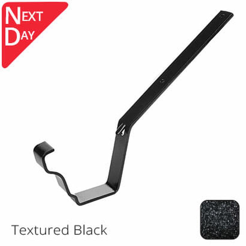 Alumasc 125x100 (5"x 4") Moulded Ogee Aluminium Top Fix Rafter Bracket - Textured Black