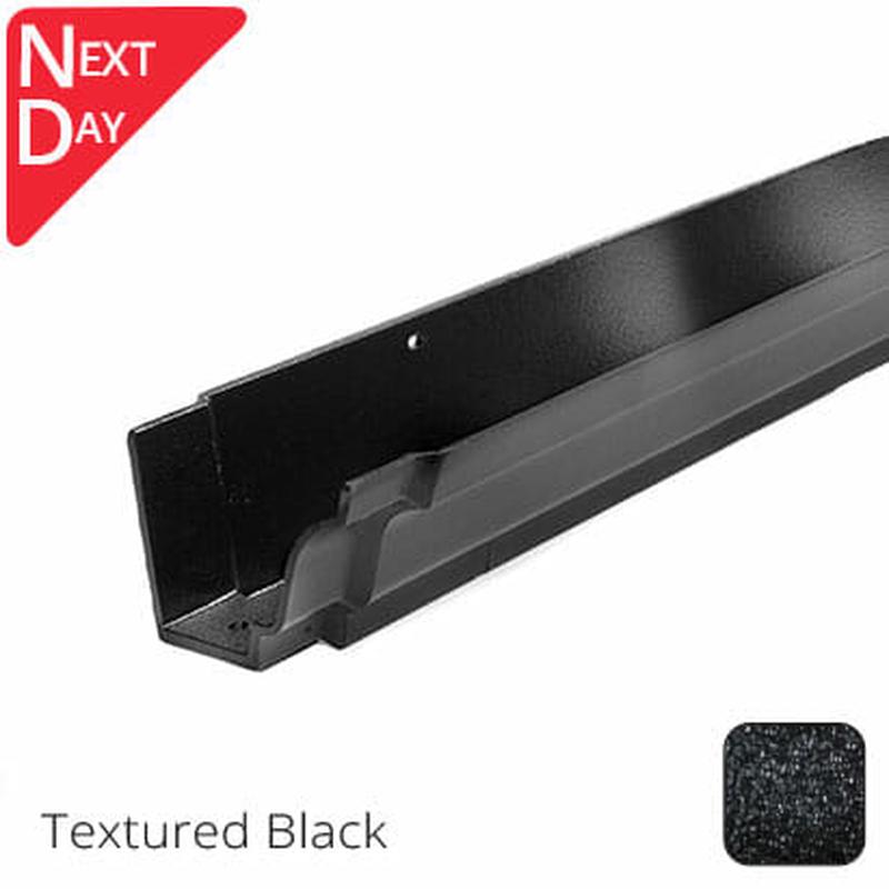 Alumasc 125x100 (5"x 4") Moulded Ogee Cast Aluminium Gutter 1.83m length - Textured Black
