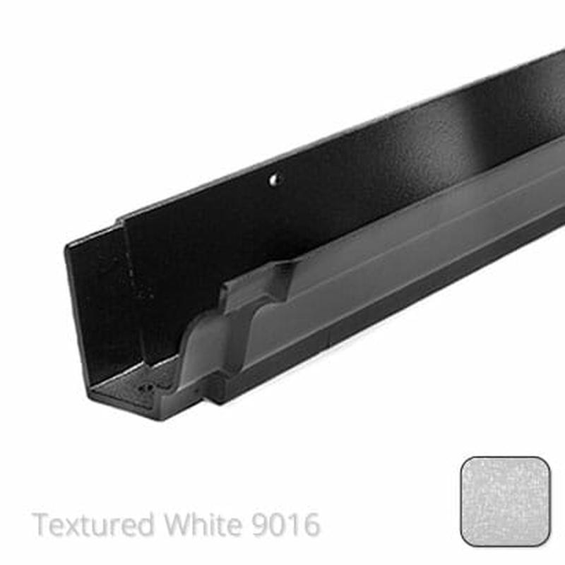 Alumasc 125x100 (5"x 4") Moulded Ogee Cast Aluminium Gutter 1.83m length - Textured Traffic White RAL 9016