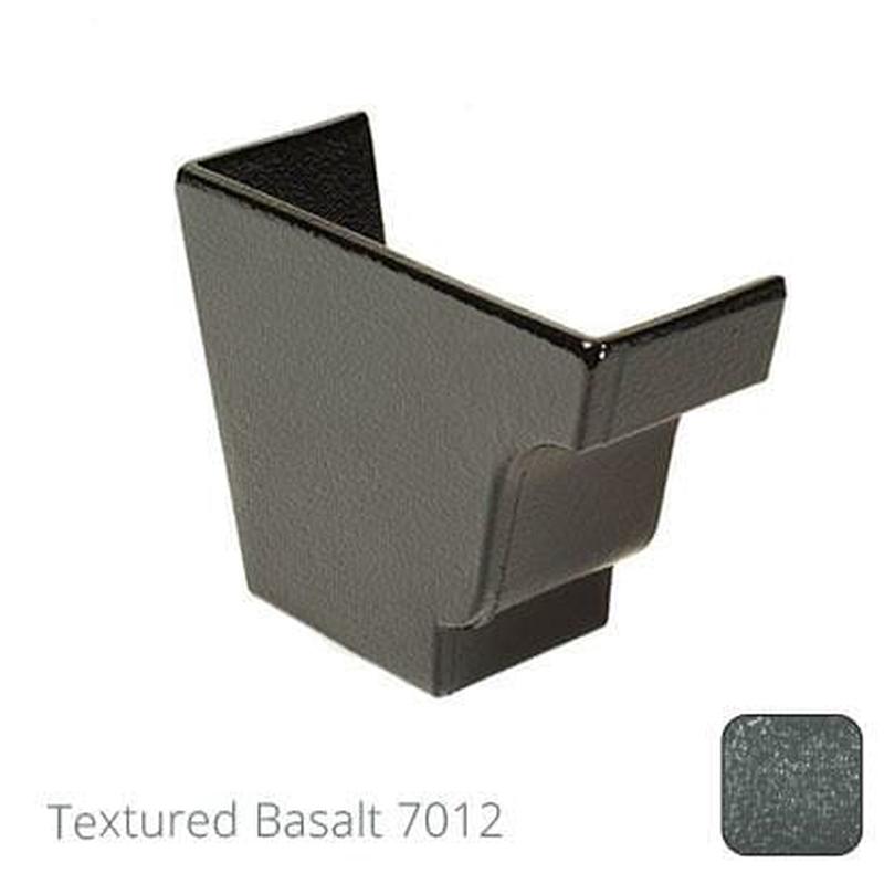 Alumasc 125x100 (5"x 4") Moulded Ogee Cast Aluminium Left Hand External Stop End - Textured Basalt Grey RAL 7012